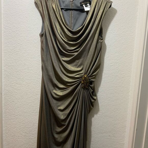 Tadashi Shoji Formal Bodycon Gown Gold Women’s M
